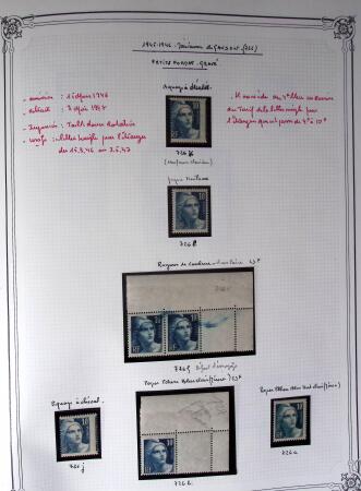 1945-1954, Un classeur Y&T avec remarquables variétés