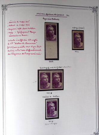 1945-1954, Un classeur Y&T avec remarquables variétés