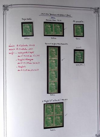 1945-1954, Un classeur Y&T avec remarquables variétés