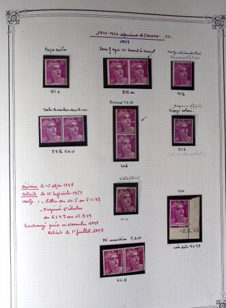 1945-1954, Un classeur Y&T avec remarquables variétés