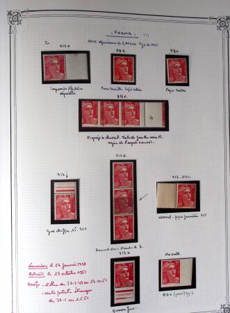 1945-1954, Un classeur Y&T avec remarquables variétés