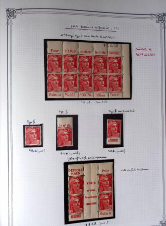 1945-1954, Un classeur Y&T avec remarquables variétés