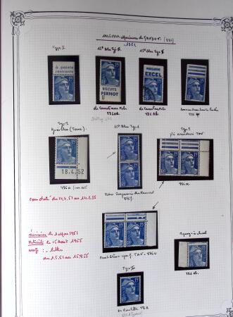 1945-1954, Un classeur Y&T avec remarquables variétés