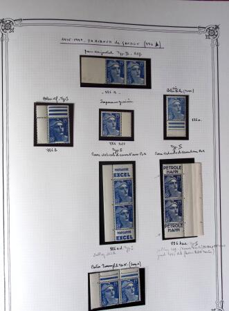 1945-1954, Un classeur Y&T avec remarquables variétés