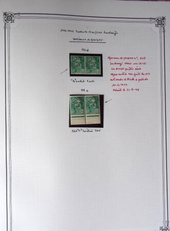 1945-1954, Un classeur Y&T avec remarquables variétés