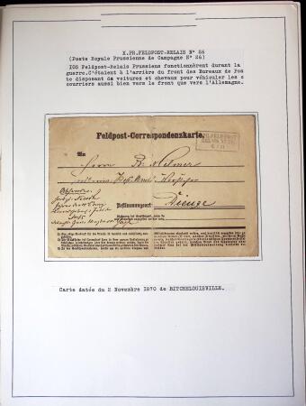 1870-1871, Ensemble de 13 lettres avec marques postales