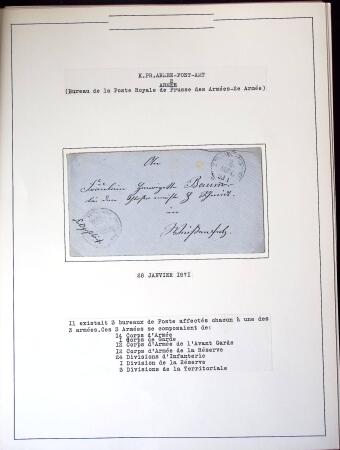 1870-1871, Ensemble de 13 lettres avec marques postales