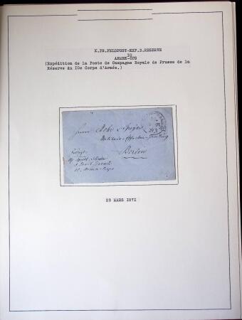 1870-1871, Ensemble de 13 lettres avec marques postales