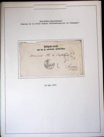 1870-1871, Ensemble de 13 lettres avec marques postales