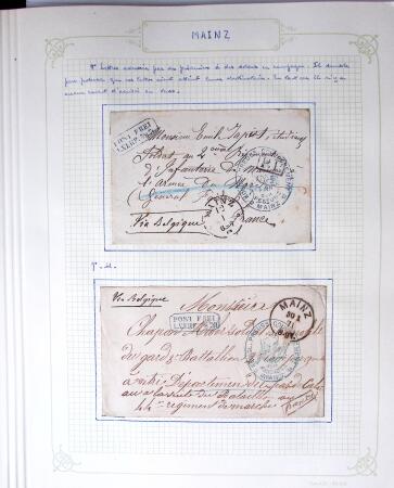 1870-1871, Ensemble de139 lettres de prisonniers de