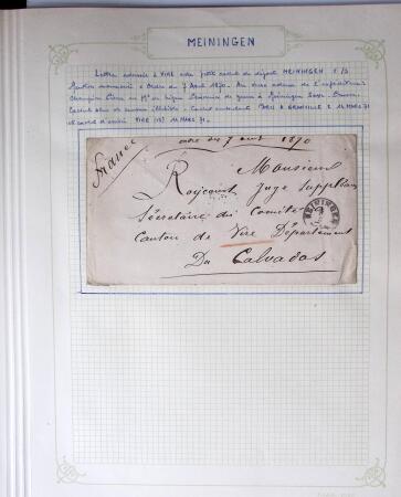 1870-1871, Ensemble de139 lettres de prisonniers de