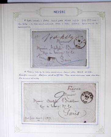 1870-1871, Ensemble de139 lettres de prisonniers de