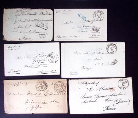 1870-1871, Ensemble de139 lettres de prisonniers de