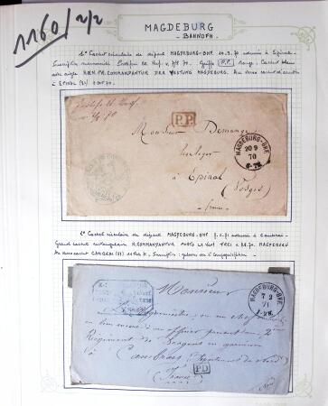 1870-1871, Ensemble de139 lettres de prisonniers de