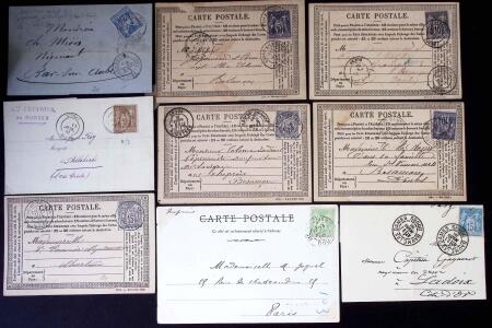 DOUBS 1865-1910, 38 lettres toutes affranchies avec