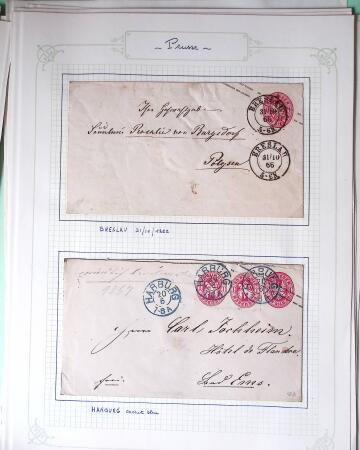 1869-1880, Bel ensemble de 32 entiers allemands parmi
