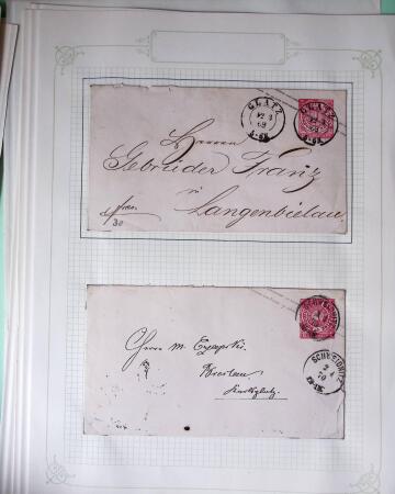 1869-1880, Bel ensemble de 32 entiers allemands parmi