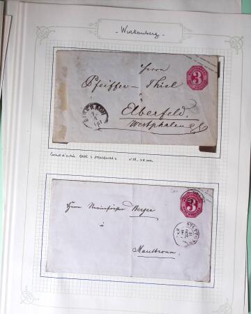 1869-1880, Bel ensemble de 32 entiers allemands parmi