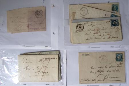 1787-1909, Ensemble de lettres anciennes provenant de