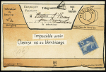 N°140 sur carte postale avec au verso timbre-taxe n°31 OBL CAD perlé B3 "St Rémy Calvados" (1921) + mentions manuscrites à l'encre rouge "timbre-poste ayant déjà servi" et "refusée". TB