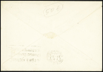N°140 en paire OBL CAD octogonal "AMB. ASD Santander - Madrid" (1923) sur lettre à en-tête "Paquebot Espagne". TB