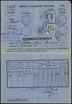 N°140 + 107a OBL Saint Briest Isère (1924) sur commandement des impôts AFF à 26c. Rare et TB