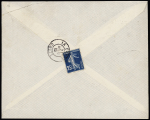 N°140 OBL CAD 2 cercles "La Canée Crète" (1912) au verso d'une lettre de La Canée pour Paris. TB