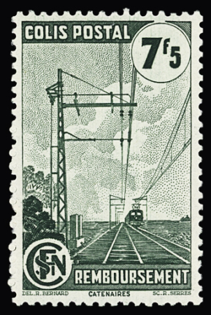 N°219B, 7f5 vert sans filigrane, neuf **, TB. Signé
