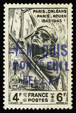 MONTREUIL-BELLAY N°12 6f + 4f Chemin de Fer, neuf