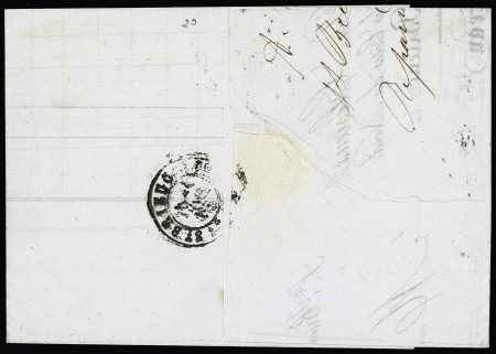N°1 10c bistre sur lettre pour Legue, avec obl. PC