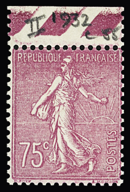 N°202a 75c rose Type II, neuf **, rare, TB. Signé JF.Brun