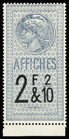 Affiches n°26,  2F&2/10, bleu au type "Médaillon