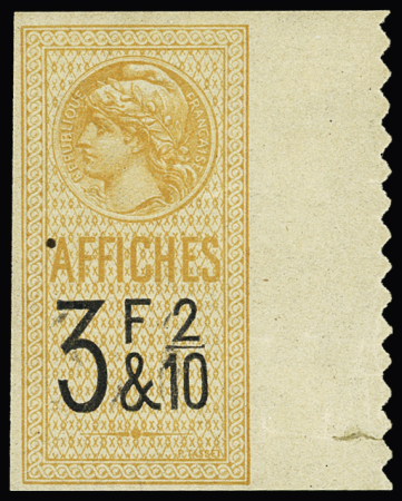 Affiches n°27, 3F&2/10, jaune orange, non dentelé,