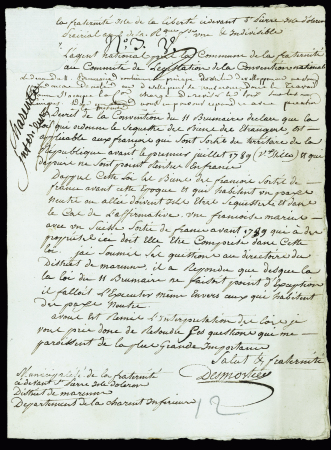 MP "16 L'isle de la liberté" (1794 - nom révolutionnaire de l'ile d'Oléron), ind 24, RR et TB
