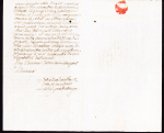 Lettre de Quimper pour Pons avec au verso petite marque "Débé de Pons", ind 20. RR et TB