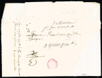 Saint-Martin de Ré : marque manuscrite de port payé "Pé jus à Nantes" + mention manuscrite "3" - (1ère date vue), ind 21, RR et TB