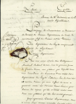 MP "24 Baume les" (an 4 - nom révolutionnaire après suppression du mot "Dames") sur lettre pour Paris, ind 18. TB