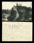 CPFM avec OBL mec caviardée "Paris XIX" (1915) avec 7 lignes horizontales 'R. d'Allemagne débaptisée en 1914 (on joint une CP avec l'ancienne OBL). RR et TB