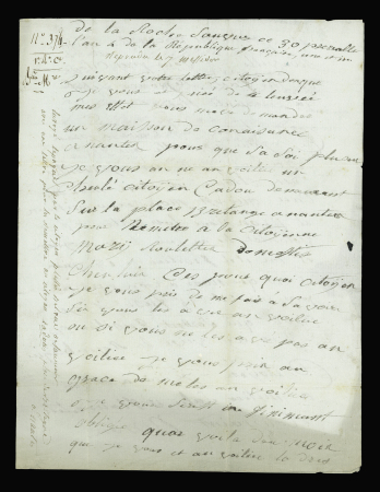 Lettre avec MP "54 La Rochesauveur" (nom