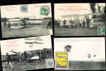 7 cartes postales anciennes d'aviation