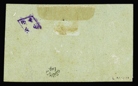 N°42B 5c vert jaune, en paire, neuf avec trace de charnière,