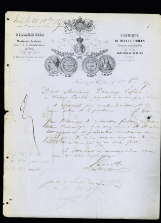 N°14 OBL PC 3743 + cursive "82 Fontenoy le Château