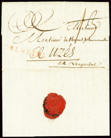Lettre datée "en rade du Cap" (St Domingue) (1789)
