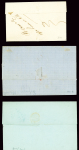 3 lettres dont Espagne n°146 OBL GC 2240, avec CAD