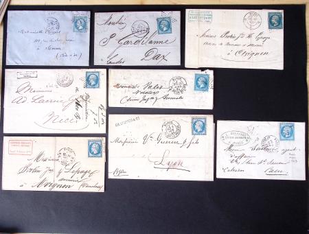 89 lettres AFF n°22, majorité avec OBL de Paris (é