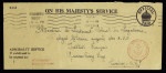 Env. "On his majesty's service" avec cachet rouge