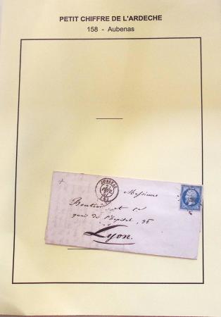 1854-1862 : Collection de petits chiffres sur l'Ardèche