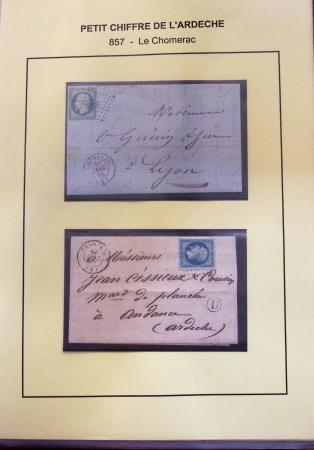 1854-1862 : Collection de petits chiffres sur l'Ardèche