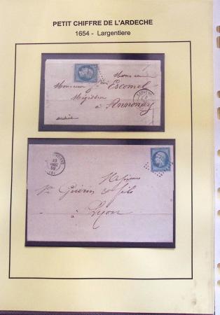 1854-1862 : Collection de petits chiffres sur l'Ardèche