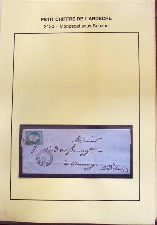 1854-1862 : Collection de petits chiffres sur l'Ardèche